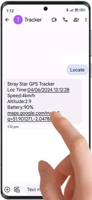 gps tracker map location text message
